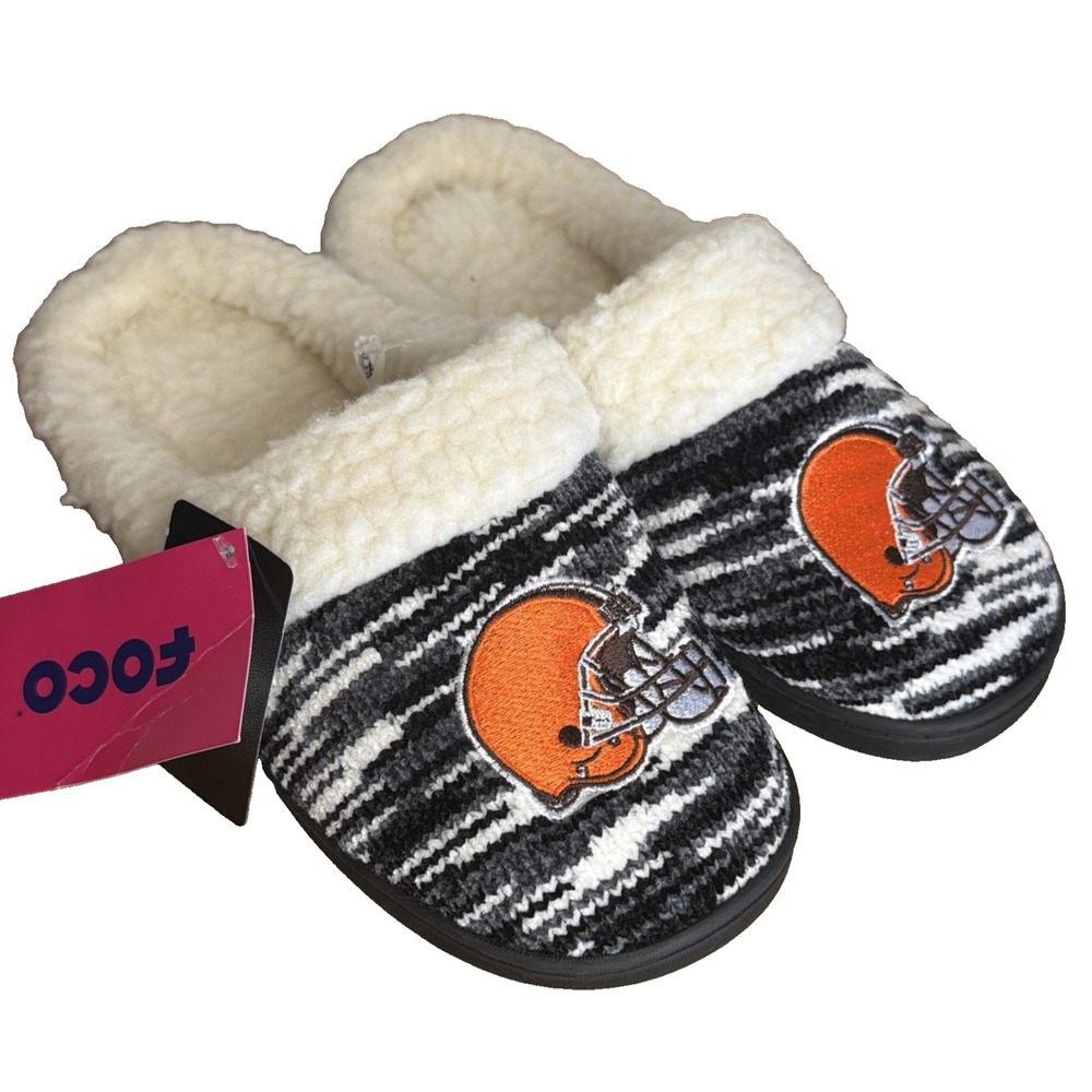 Cleveland Browns NFL Women's Peak Slippers, Size Small‎ 5/6, New With Tags